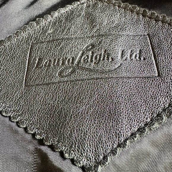 Laura Leigh Vintage Leather Biker Jacket Size Large Black Zip Front and Pockets - Picture 8 of 15